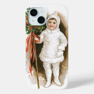 title_seo2 Navidad vintage, Chica victoriano con Holly