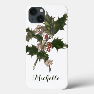 title_seo2 Navidad Vintage, Planta de Acebo Verde con Bayas