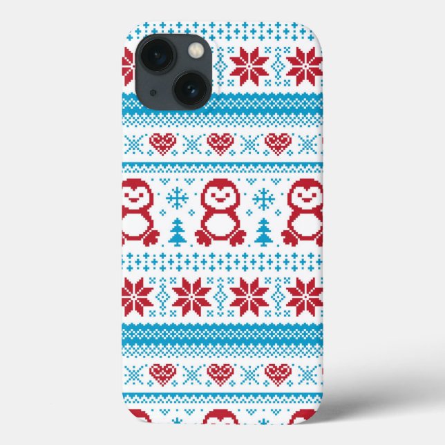Funda De Case-Mate Para iPhone Navidad y modelo hecho punto invierno (Reverso)