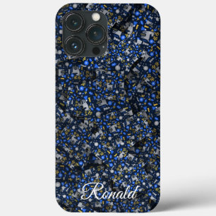 Funda Para iPhone 13 Pro Max Navidades Adorables [3D] Estilo escandinavo Azul