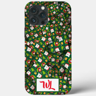 Funda Para iPhone 13 Pro Max Navidades Adorables [3D] Osos Sueros Y Árboles