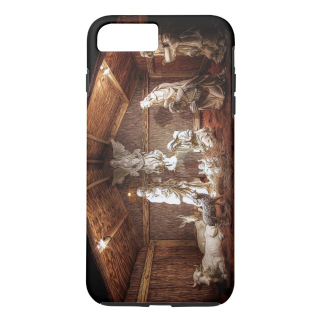 Funda De Case-Mate Para iPhone Navidades Adoran Escena De Jesús Natividad Manger (Reverso)
