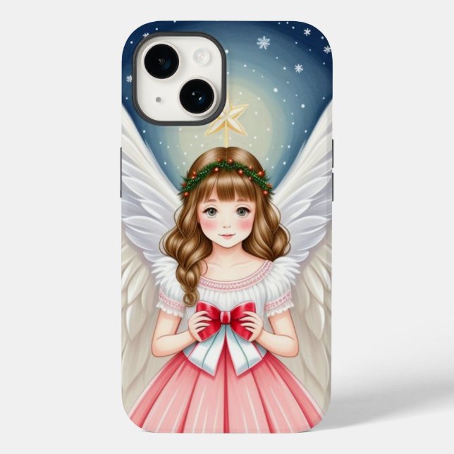 Funda De Case-Mate Para iPhone Navidades Angel (Reverso )