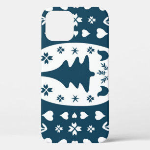 Funda Para iPhone 12 Navidades Arte Popular: Doodle Escandinavo.