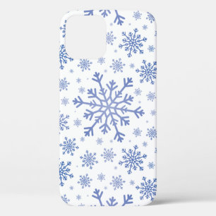 Funda Para iPhone 12 Pro  Navidades azules de la marina serpentean sobre bl
