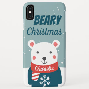 Funda Para iPhone XS Max Navidades beatos con oso polar personalizado