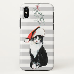 title_seo2 Navidades blancos y negros Gato usando sombrero sa