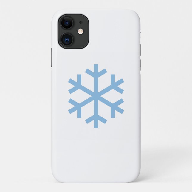 Funda De Case-Mate Para iPhone Navidades Blue Snowflake iPhone 11 Funda (Reverso)