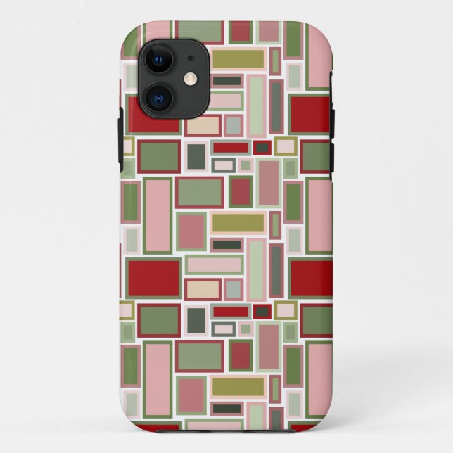 Funda De Case-Mate Para iPhone Navidades Boho Rectangles (Reverso)