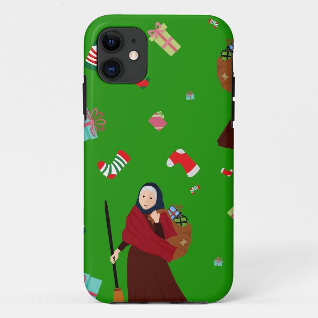 Funda De Case-Mate Para iPhone navidades bruja Befana (Reverso)