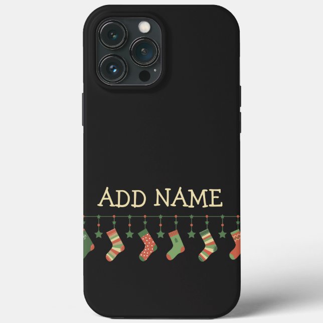 Funda De Case-Mate Para iPhone Navidades calcetines medias estacionales agregar n (Reverso )