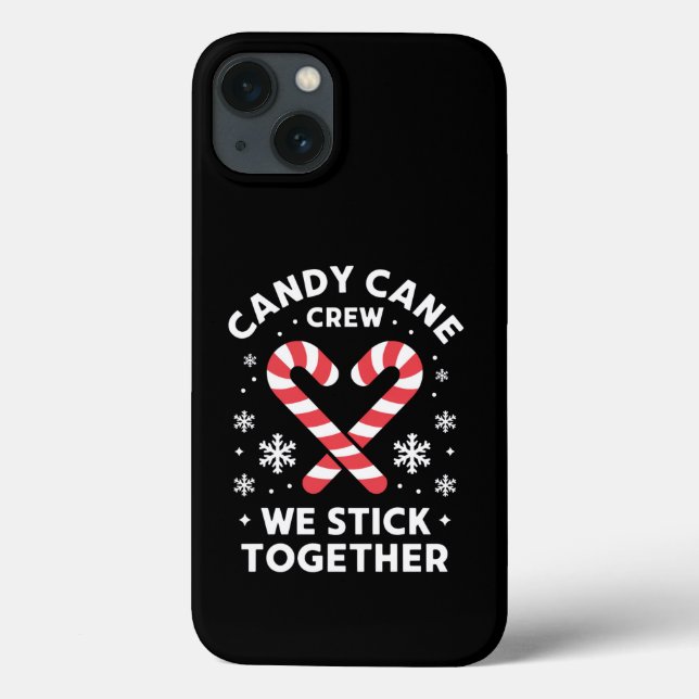 Funda De Case-Mate Para iPhone Navidades Candy Cane Heart Nos Mantenemos Unidos (Reverso)