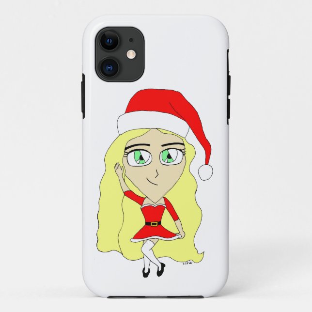 Funda De Case-Mate Para iPhone Navidades chibi (Reverso)
