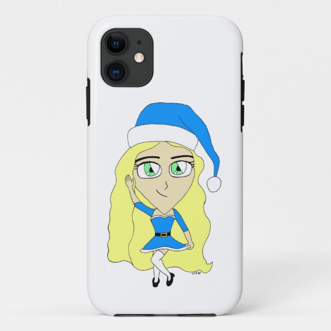 Funda De Case-Mate Para iPhone Navidades chibi (Reverso)
