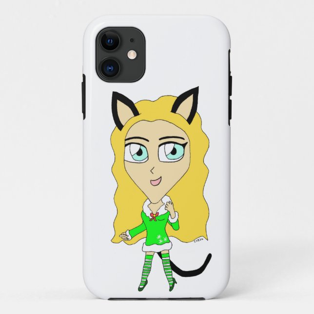 Funda De Case-Mate Para iPhone Navidades chibi (Reverso)
