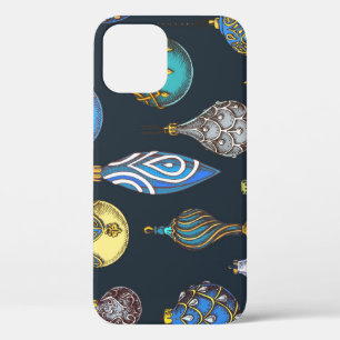 Funda Para iPhone 12 Navidades Con Decoraciones Vintage Y Dibujadas A M