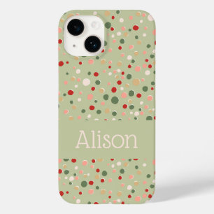 Funda Para iPhone 14 De Case-Mate Navidades Confetti Polka Dot Cute estuche para iPh