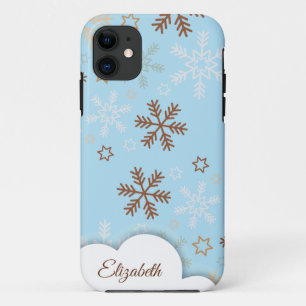 Funda Para iPhone 11 Navidades copos de nieve en estuche para iPhone az