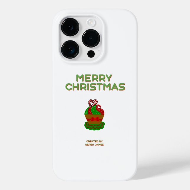 Funda De Case-Mate Para iPhone Navidades Cupcake Apple iPhone 14 Pro Funda (Reverso )