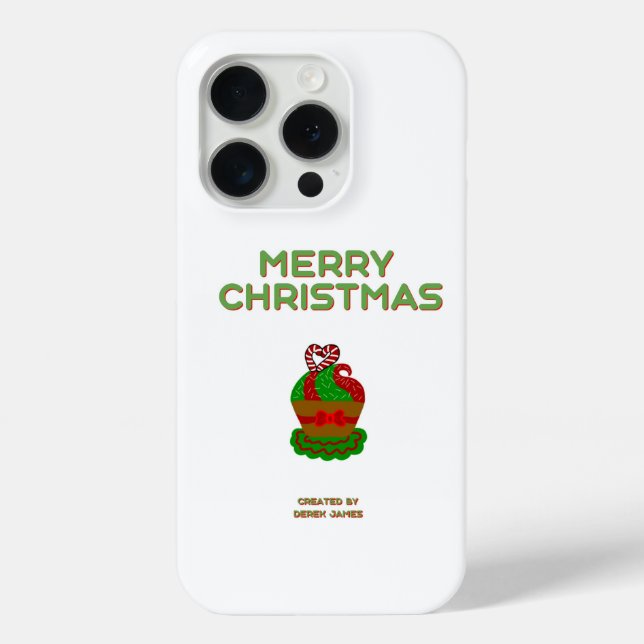 Funda De Case-Mate Para iPhone Navidades Cupcake Apple iPhone 15 Pro Funda (Reverso )