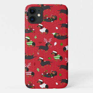 Funda Para iPhone 11 Navidades Dachshunds