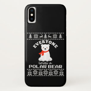 Funda Para iPhone X Navidades de amantes de animales de la familia Cut