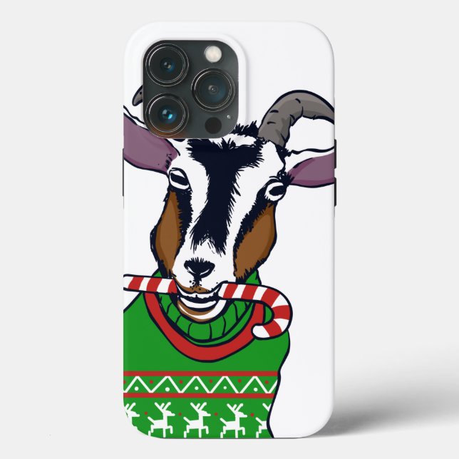Funda De Case-Mate Para iPhone Navidades de cabra Sweater (Reverso )