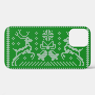 Funda Para iPhone 12 Navidades de campanas de jingle con suéter feo ado