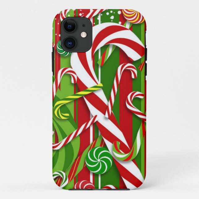 Funda De Case-Mate Para iPhone Navidades de Candy Cane (Reverso)