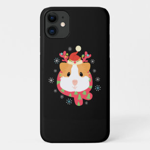 Funda Para iPhone 11 Navidades de cerdo de Guinea reno