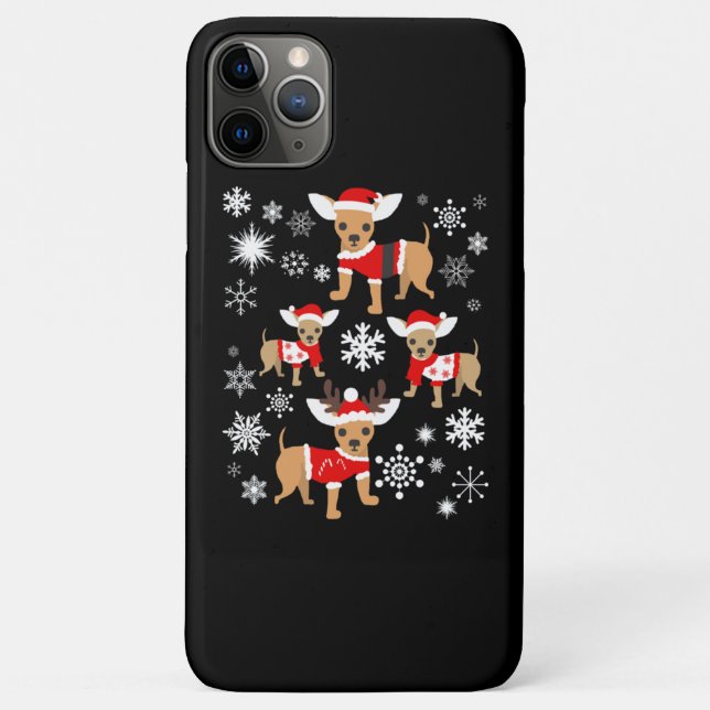 Funda De Case-Mate Para iPhone Navidades de Chihuahua Lover (Reverso)
