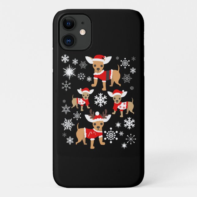 Funda De Case-Mate Para iPhone Navidades de Chihuahua Lover (Reverso)