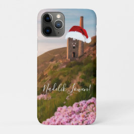 Funda Para iPhone 11 Pro Navidades de Cornualles rellenan con Santa Hat