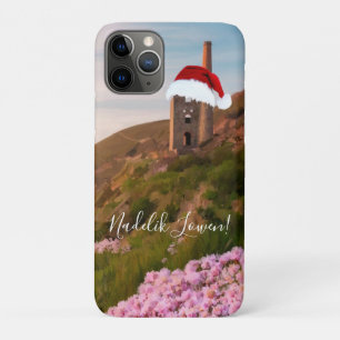Funda Para iPhone 11 Pro Navidades de Cornualles rellenan con Santa Hat