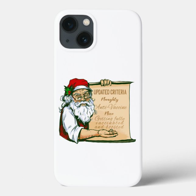 Funda De Case-Mate Para iPhone navidades de covid santa claus vacuna traviesa (Reverso)