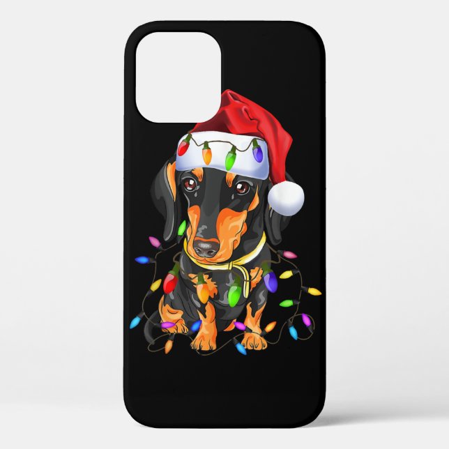 Funda De Case-Mate Para iPhone Navidades de Dachshund Aman los regalos de camiset (Reverso )