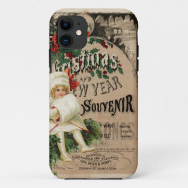 Funda Para iPhone 11 Navidades de Ephemera Poster de recuerdos de Año N