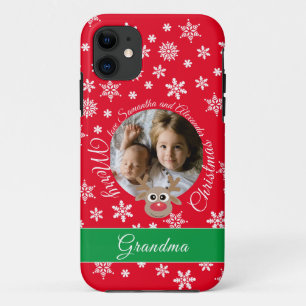 Funda Para iPhone 11 Navidades de foto: Guión blanco de renos de la Cut