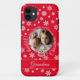 Funda Para iPhone 11 Navidades de foto: Guión blanco de renos de la Cut