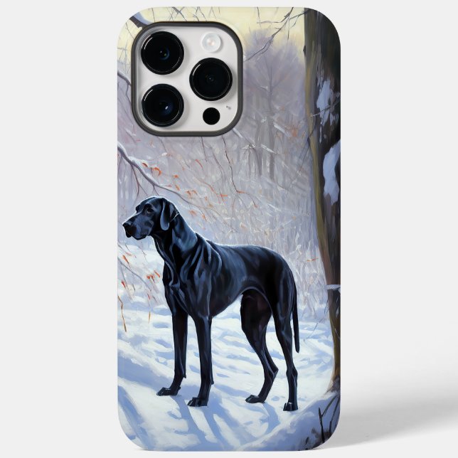 Funda De Case-Mate Para iPhone Navidades de Great Dane Let It Snow (Reverso )