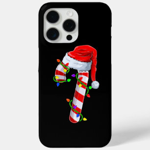 Funda Para iPhone 15 Pro Max Navidades de la tripulación de Candy Cane alumbran