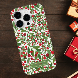 Funda Para iPhone 14 Pro De Case-Mate Navidades de Mistletoe y Hollyberries