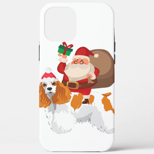 Funda De Case-Mate Para iPhone Navidades de perro de Cocker Spaniel (Reverso )
