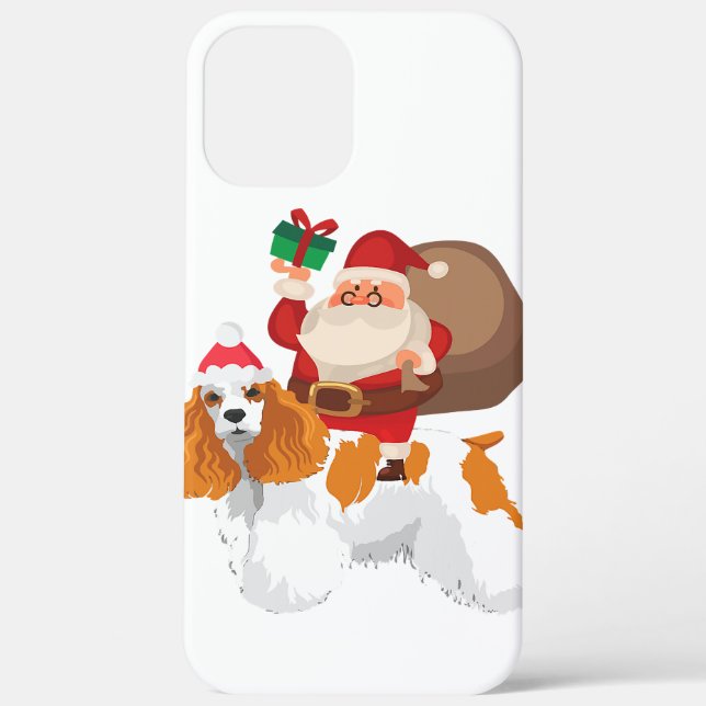 Funda De Case-Mate Para iPhone Navidades de perro de Cocker Spaniel (Reverso )