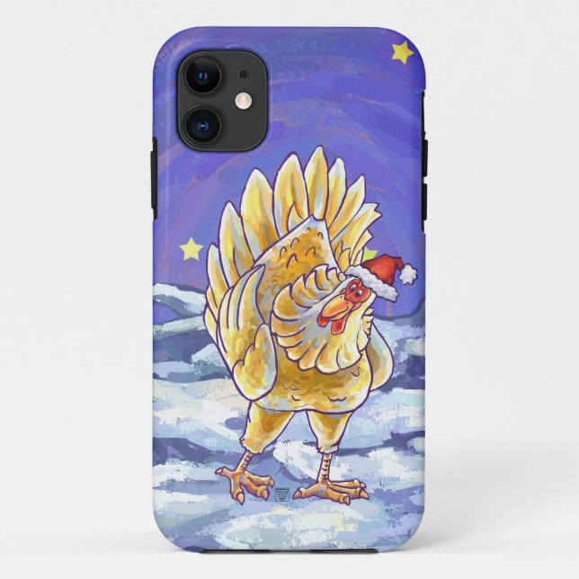 Funda De Case-Mate Para iPhone Navidades de pollo (Reverso)