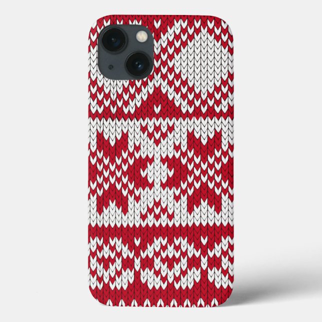 Funda De Case-Mate Para iPhone Navidades de punto (Reverso)