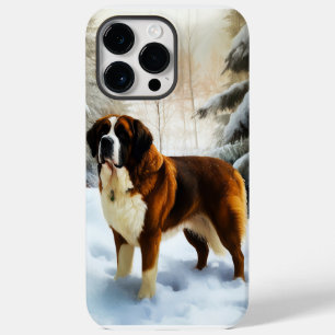 Funda Para iPhone 14 Pro Max De Case-Mate Navidades de Saint Bernard Let It Snow