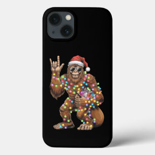 Funda Para iPhone 13 Navidades de Santa Bigfoot iluminan la diversión d