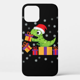 Funda Para iPhone 12 Navidades de T-Rex dan a divertidos Navidades feos