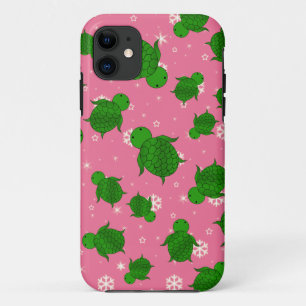 Funda Para iPhone 11 Navidades de tortuga marina verde y suave con copo